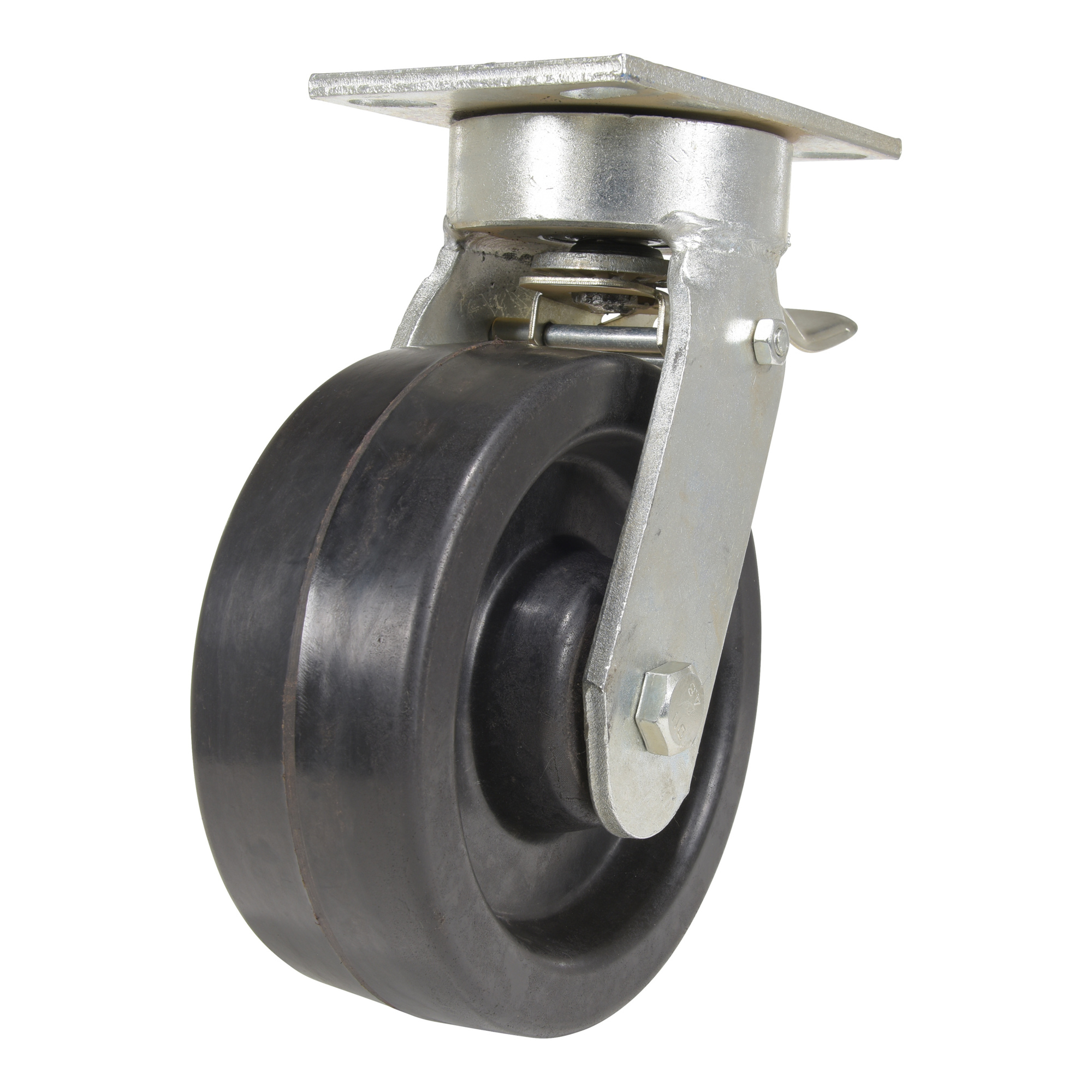 Vestil Phenolic Swivel Caster with Total Lock — 8in. dia. x 3in. Width, 2500-Lb. Capacity, Black/Silver, Model# CST-VE-8X3PH-SWTB